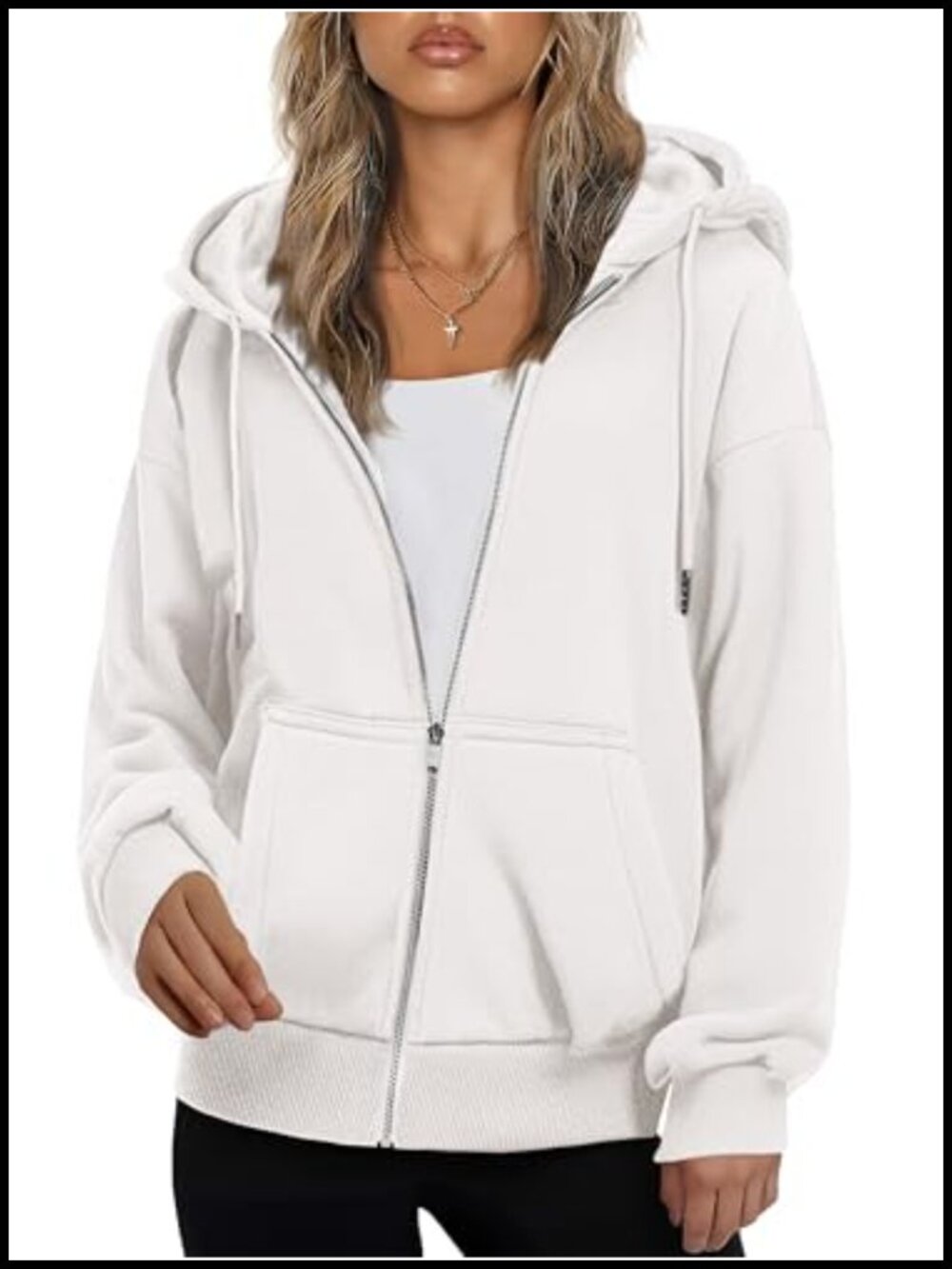 Women's Zip Up Hoodie Oversized Fleece Sweatshirt with Pockets